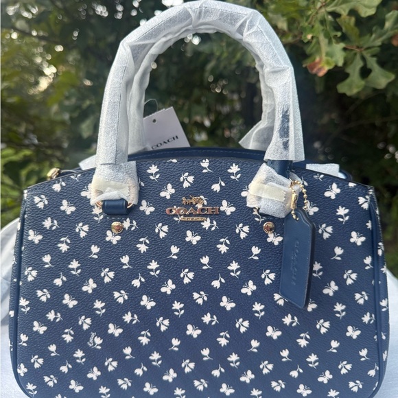 Coach Savanah Small Carryall Bag Floral Print woman Satchel Crossbody - Picture 1 of 15